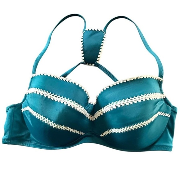 Shade & Shore 36D Teal blue push-up bra bikini top
#Summer #Beach - Picture 2 of 4
